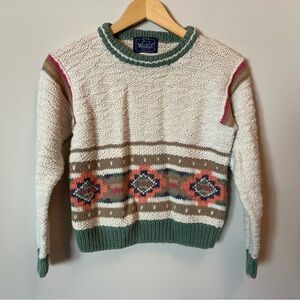 Woolrich Women's Vintage XS Knit Sweater Geometric